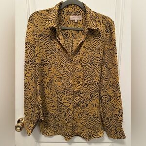 Philosophy Yellow and Black Patterned Top